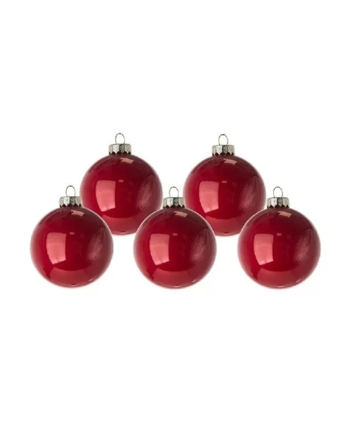 Pallina Sfera Di Vetro Liscia Rossa 60Mm 6Pz Per Albero Di Natale>ARPIMEX Store