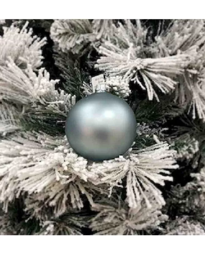 Pallina Sfera Di Vetro Liscia Verde Petrolio Per Albero Di Natale>* Best