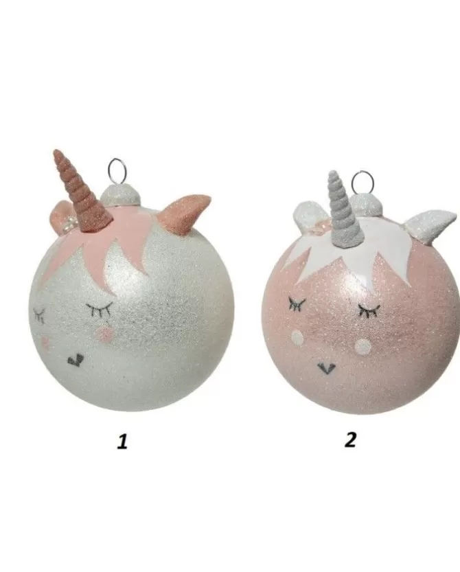 Pallina Sfera Di Vetro Unicorno 80Mm 6Pz Per Albero Di Natale>KAEMING Flash Sale
