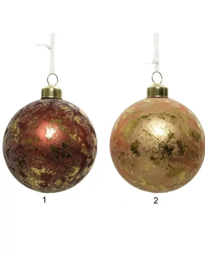 Pallina Sfera In Vetro Decorata Con Finitura In Oro>KAEMING Sale