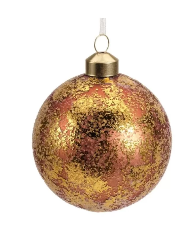 Pallina Sfera In Vetro Decorata Con Finitura In Oro>KAEMING Sale