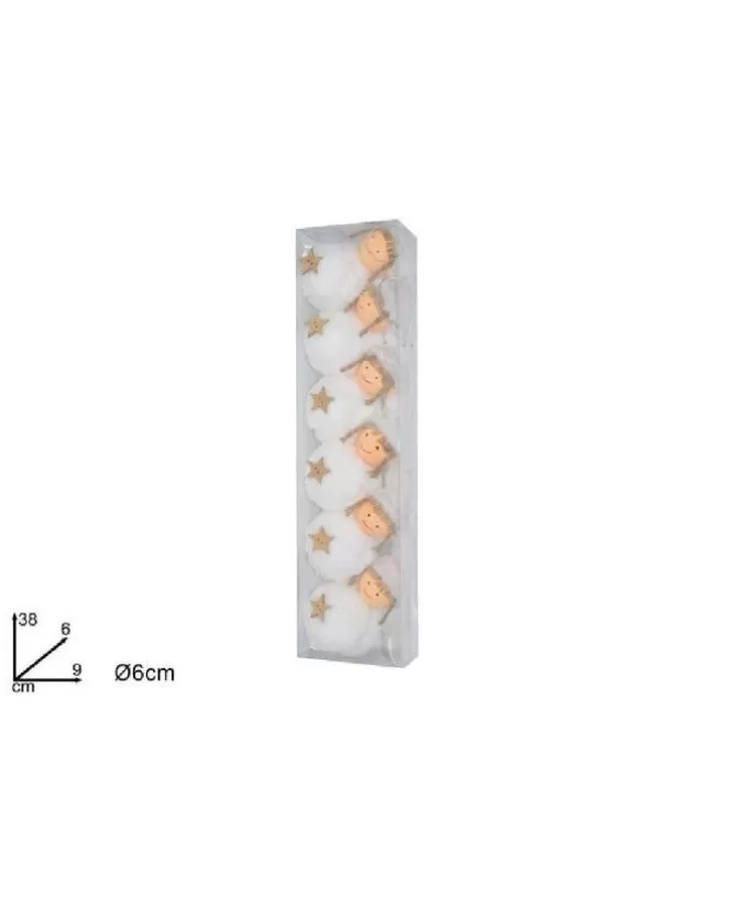 Palline Sfere Bambolina Con Pelliccia Bianca Per Albero Di Natale 6 Cm 6 Pz>DUE ESSE CHRISTMAS Online