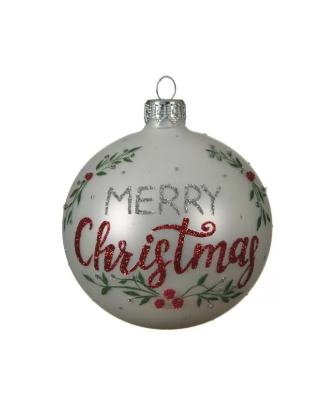 Palline Sfere Di Vetro Decorate Merry Christmas 80Mm Per Albero Di Natale>KAEMING Best Sale