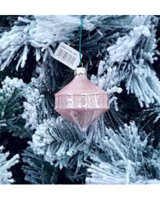 Pendente Di Vetro Rosa 80Mm 1Pz Per Albero Di Natale>* Fashion