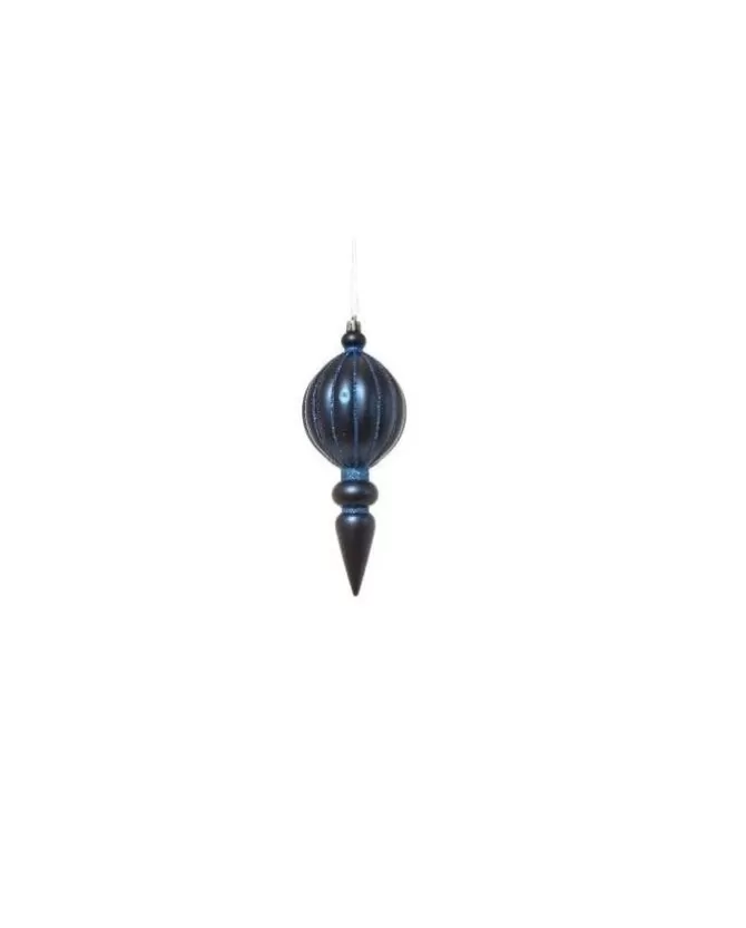 Pendente Di Vetro Tondo Con Punta 20Cm Blu Per Albero Di Natale>ARPIMEX Discount