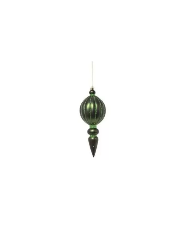 Pendente Di Vetro Tondo Con Punta 20Cm Verde Per Albero Di Natale>ARPIMEX Sale