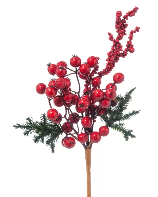 Pick Cedro E Bacche Rosse 30Cm Per Decorazioni Di Natale>ARPIMEX Sale