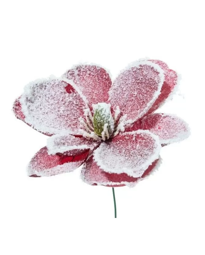 Pick Magnolia Innevata 24Cm Burgundy Per Decorazioni>ARPIMEX Fashion