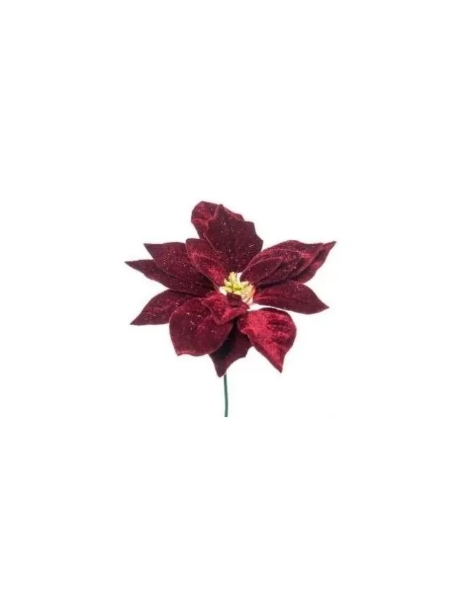 Pick Poinsettia Deluxe Velvet 19Cm Burgundy Per Decorazioni Natalizie>ARPIMEX Flash Sale