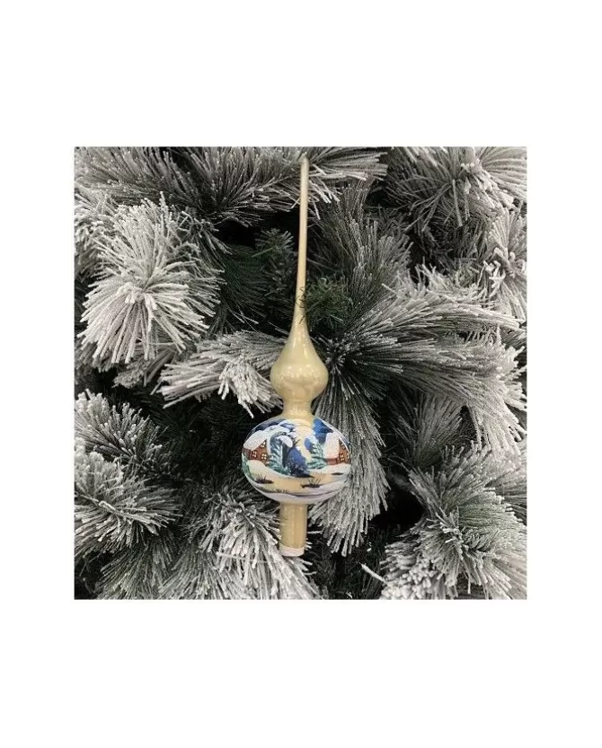 Puntale Di Vetro Decorato A Mano Champagne Per Albero Di Natale>* Online
