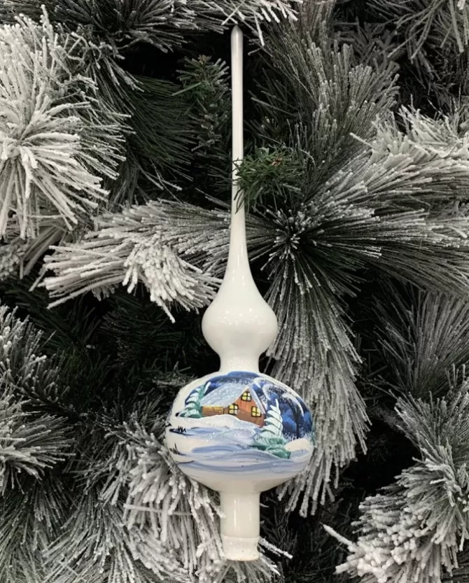 Puntale Di Vetro Decorato A Mano Per Albero Di Natale>* Fashion