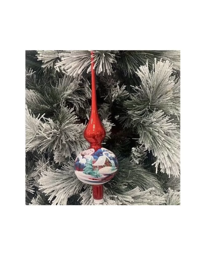 Puntale Di Vetro Decorato A Mano Per Albero Di Natale>* Clearance