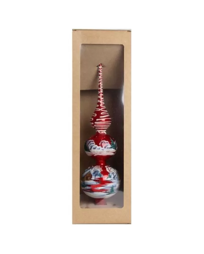 Puntale Di Vetro Decorato A Mano Per Albero Di Natale>* Clearance