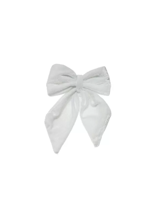 Puntale Fiocco Di Velluto 13X15Cm Bianco Per Decorazione Albero Di Natale>ARPIMEX Best Sale