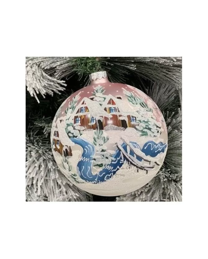 Sfera Di Vetro Decorata A Mano 150Mm Per Albero Di Natale>* Hot
