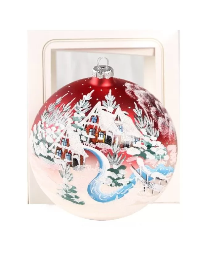 Sfera Di Vetro Decorata A Mano 150Mm Per Albero Di Natale>* Flash Sale