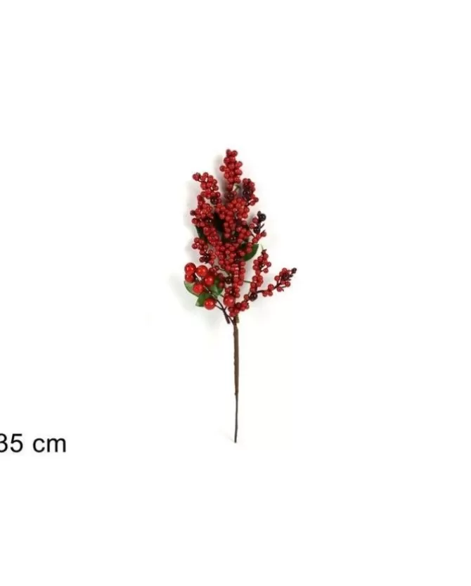 Spillone Decorativo 35Cm Con Bacche E Foglie Per Albero Di Natale>* Flash Sale