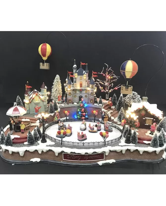 Villaggio Natalizio Con Mongolfiere E Autoscontri Dotato Di Luci E Suoni>TIMSTOR Discount